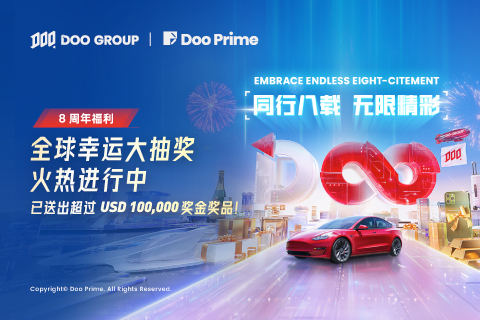 Doo Group 8 周年福利：全球幸运大抽奖火热进行中   已送出超过 USD 100,000 奖金奖品！